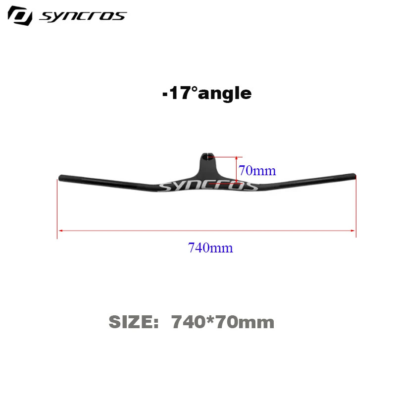 28.6mm -17Degree Carbon Integrated Cockpit Handlebar for Mountain Bike 660~800mm