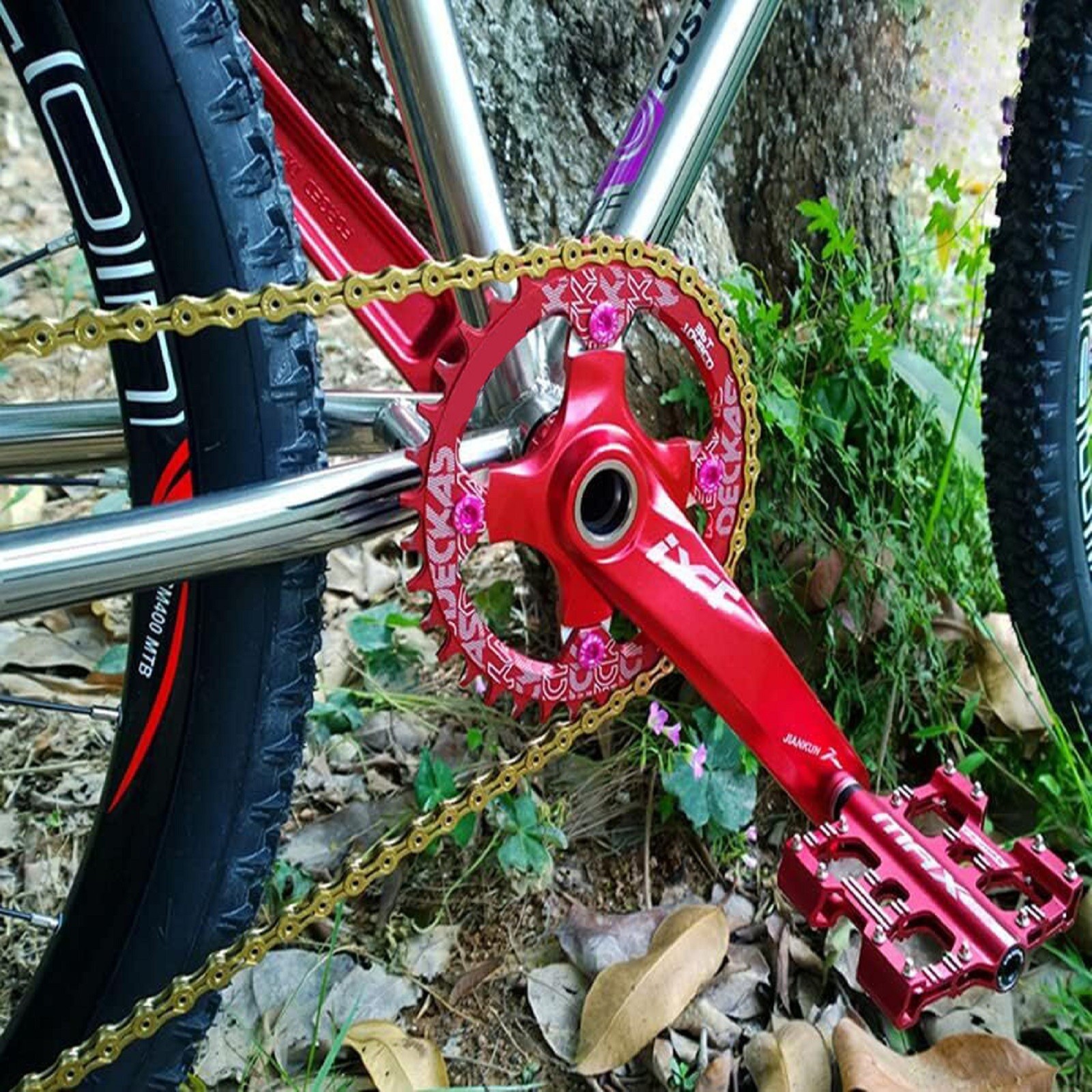 Deckas BCD104mm MTB Bike Chaining Ring 34T Narrow Wide Round Oval Chain Ring