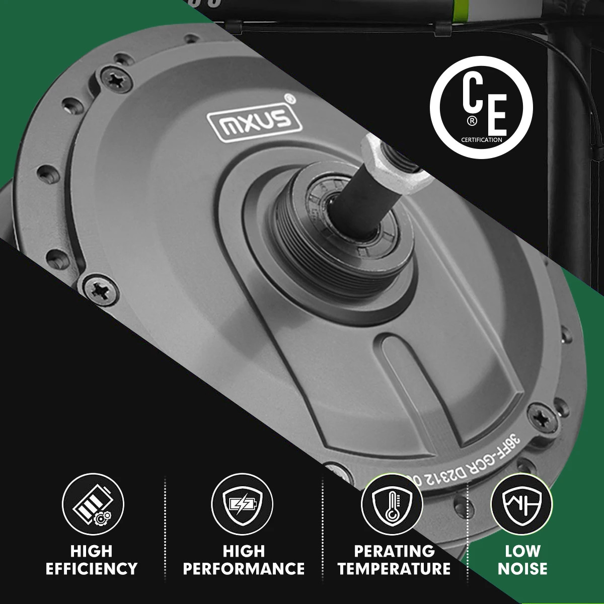 250W-500W Rear Freewheel / Cassette Electric Bike Brushless Gear Hub Motor