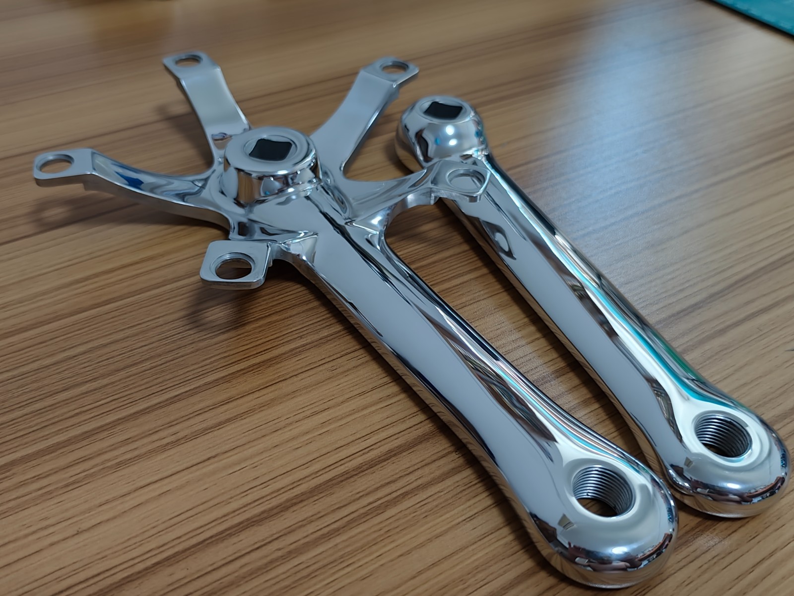 DIY Unbranded PISTA ROAD crankset Polished Engraved 165mm 144BCD