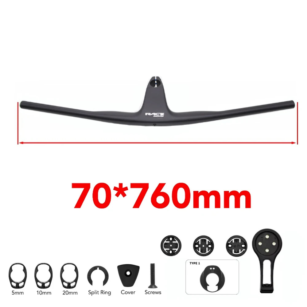 Carbon Fiber Integrated MTB Handlebar -17 Degree Internal Cable 50mm-90mm Stem