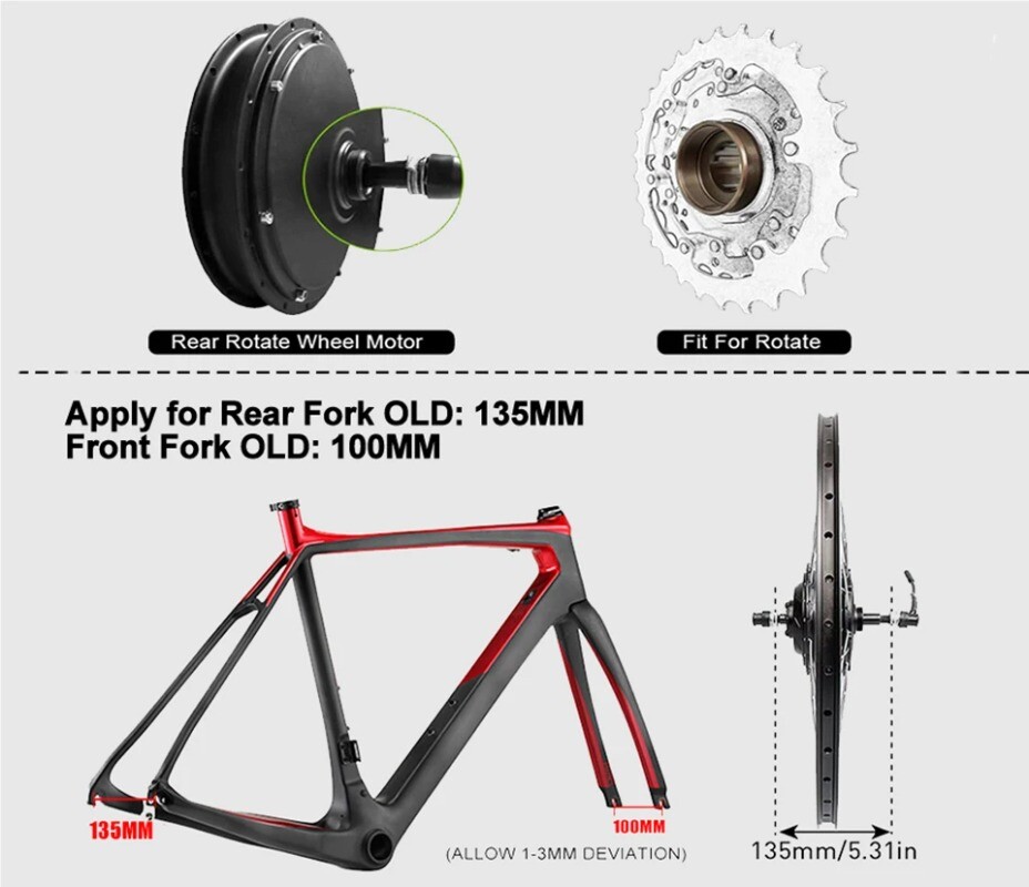 250W 350W 500W Brushless Gear Front Rear Hub Motor for MTB E-bike Conversion Kit