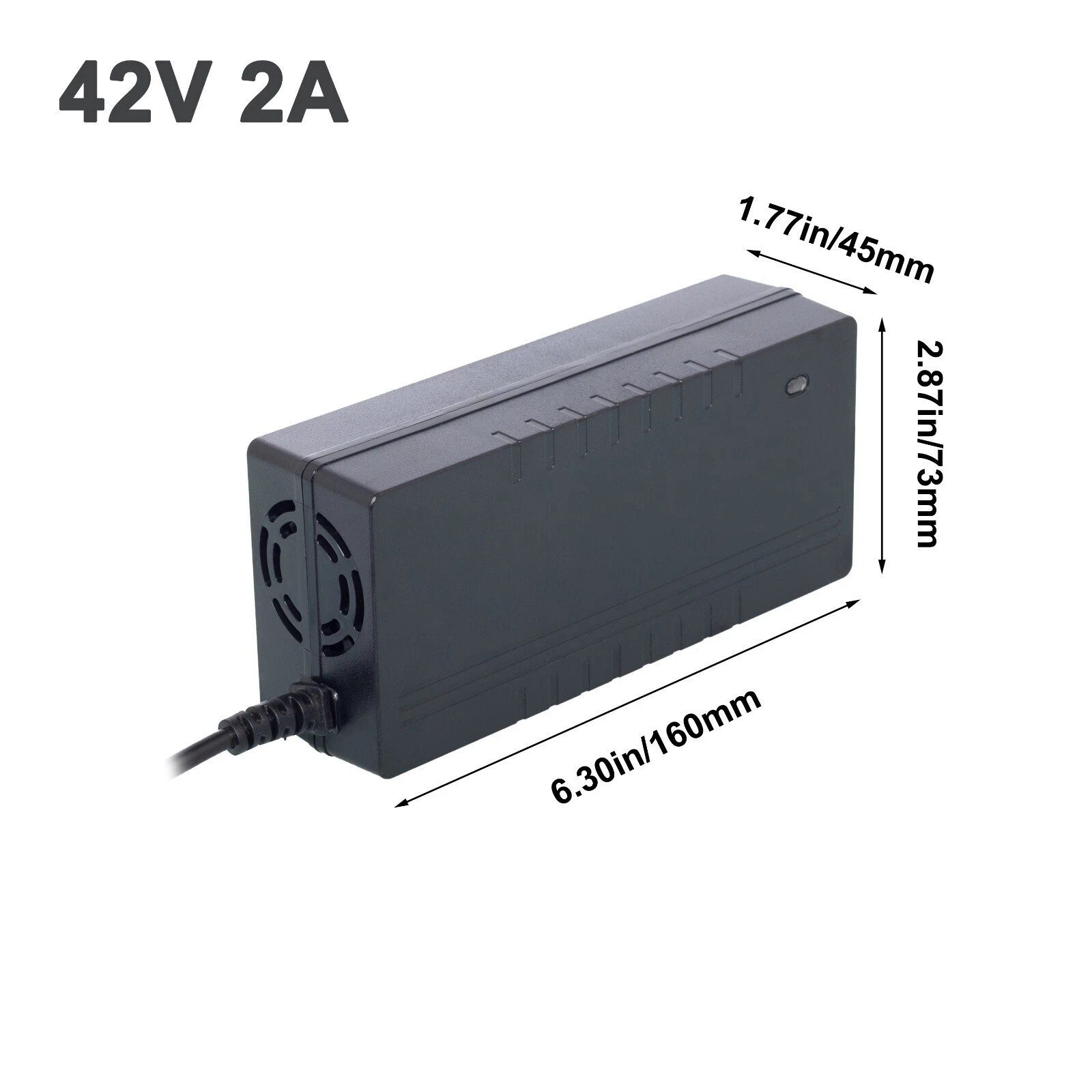 42V 2A Smart Charger DC 5.5×2.1mm Plug for 36V Electric Bicycle lithium Battery