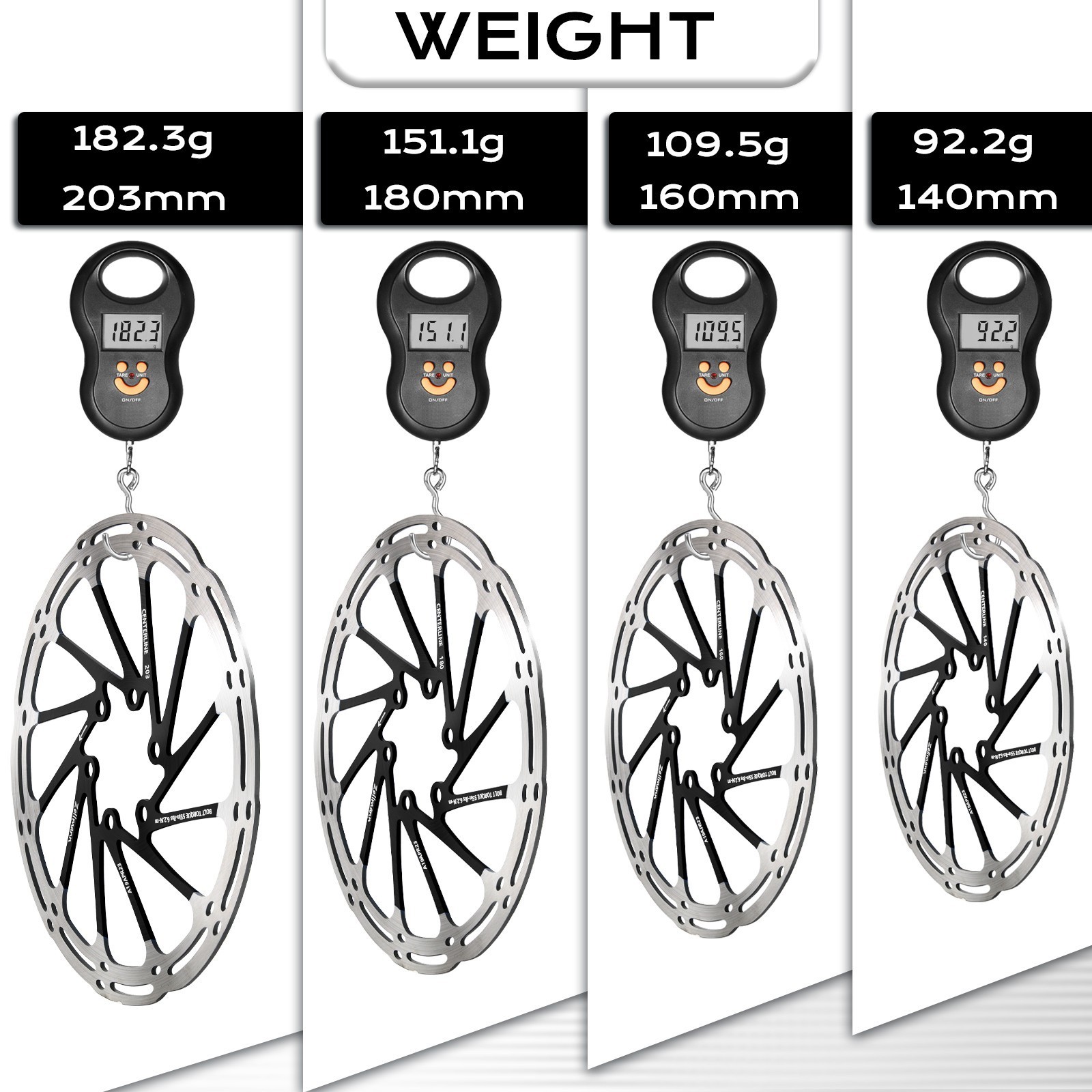BMX Bicycle Disc Brake Rotors Hydraulic Mountain Bike 140/160/180/203mm 6 Bolts