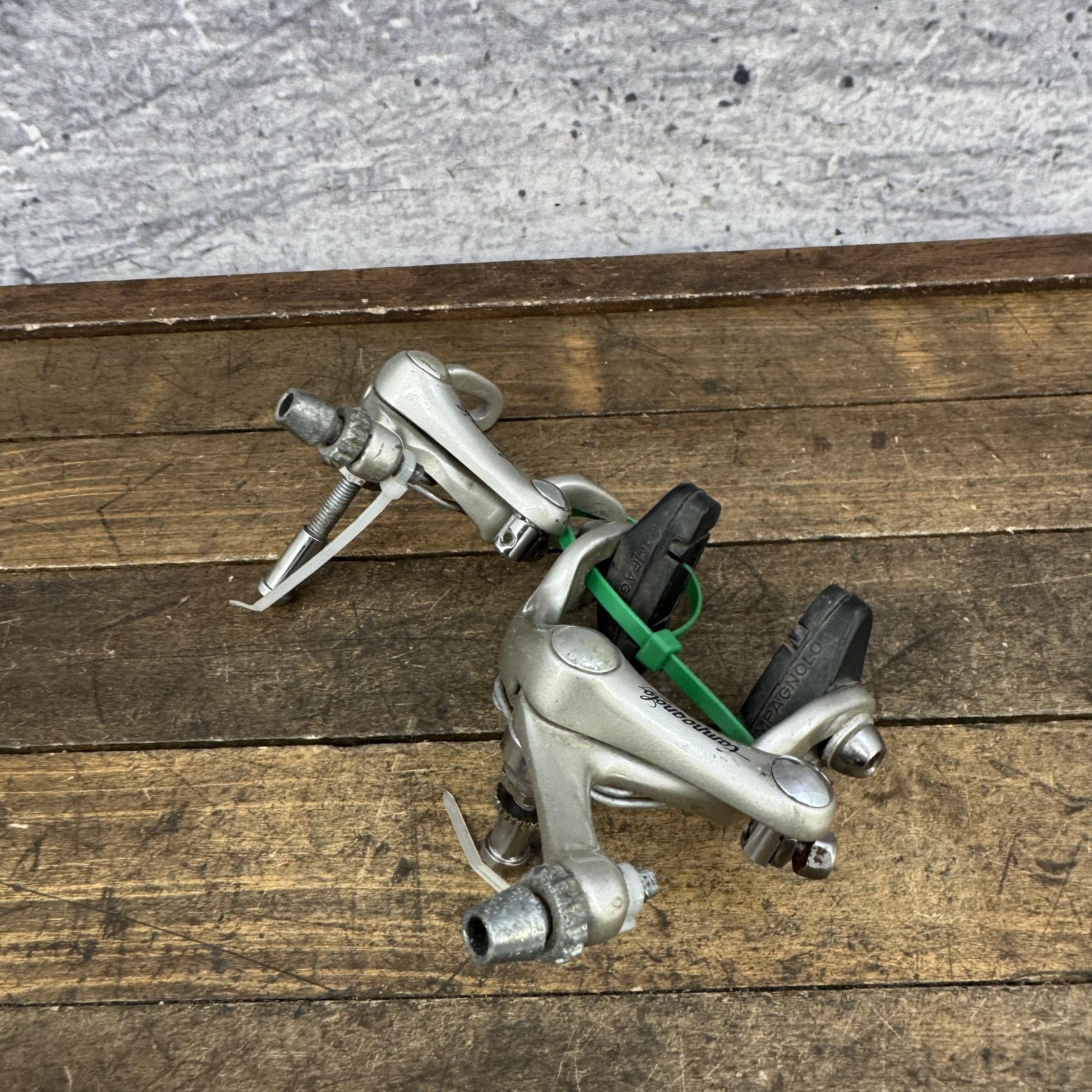 Vintage Campagnolo Caliper Brakes Set Silver F/R Road Racing Bike Side Pull 90s