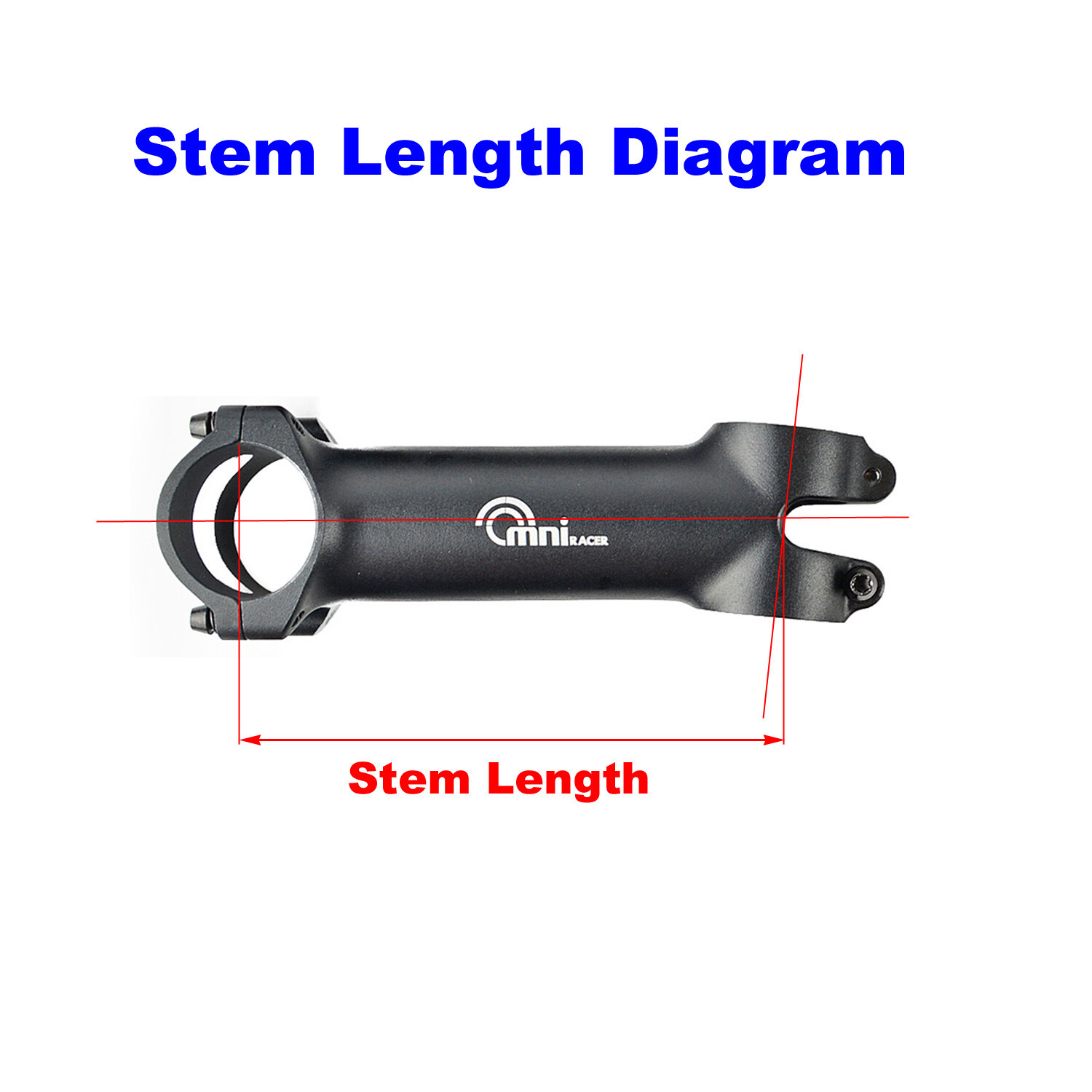 OMNI Racer WORLDS LIGHTEST ULTRA-Lite Alloy Stem: 31.8x40mm JUST 73g!! BLACK