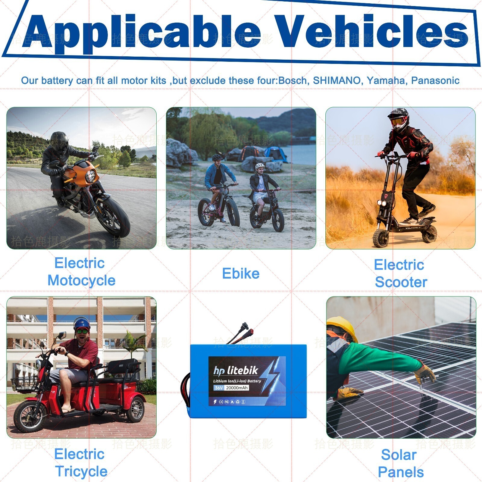 36V 20AH Li-ion Battery for≤1000W Ebike Scooter Electric Bicycle Charger 30A BMS