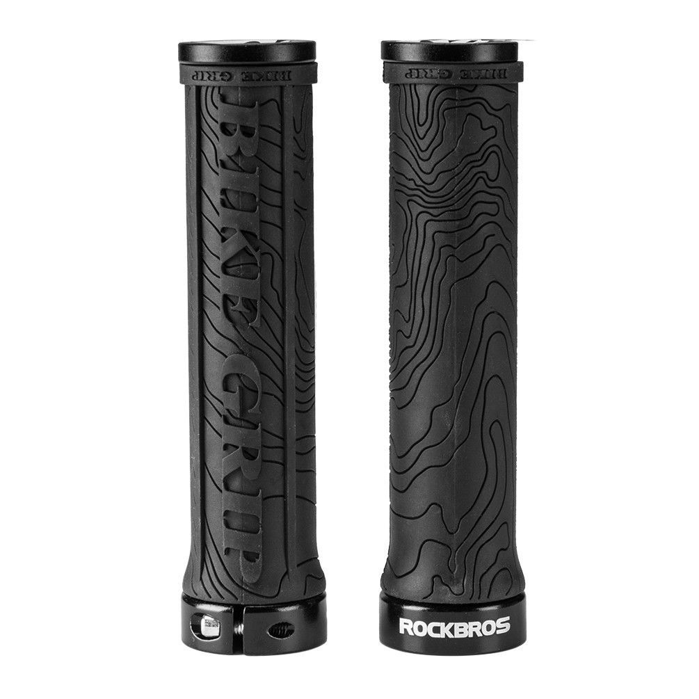 ROCKBROS MTB Bike Grips TPR Rubber Lock-On Non-slip Ultralight Handlebar Grips
