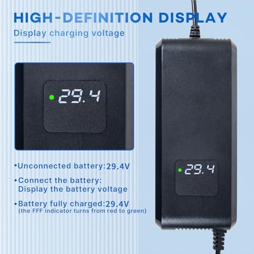29.4V 5A Lithium Battery Charger 3-Pin XLR Connector for 24v/25.2v Li-ion