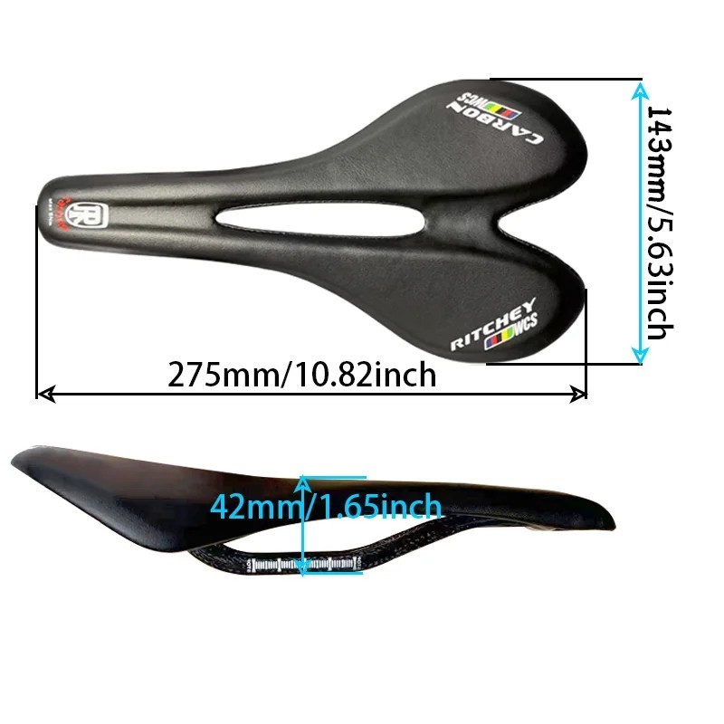 Ritchey Carbon Fiber Leather Saddle Bike Seat