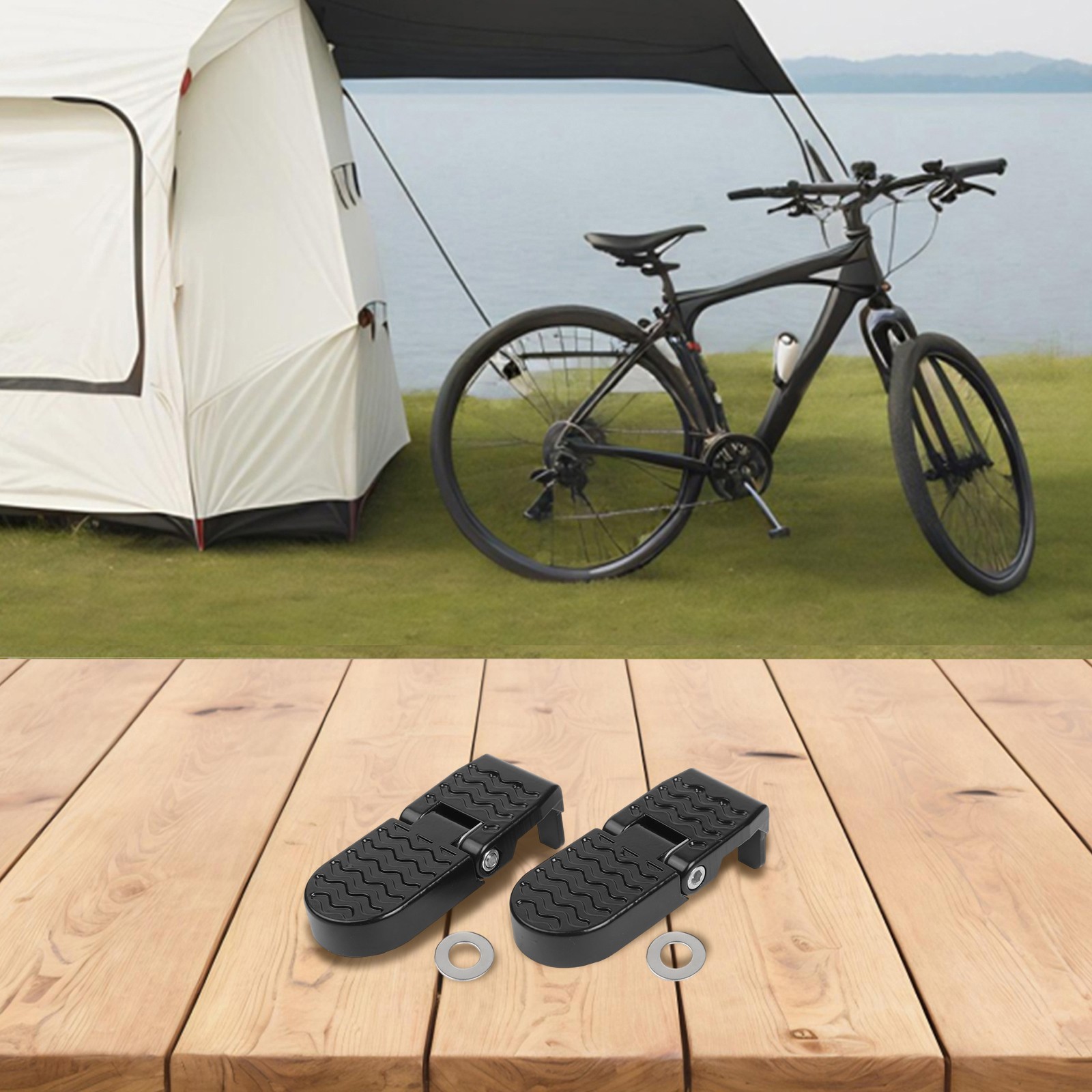Cycling Pedals Pegs Aluminum Alloy Convenient Ebike Electric Bike Folding