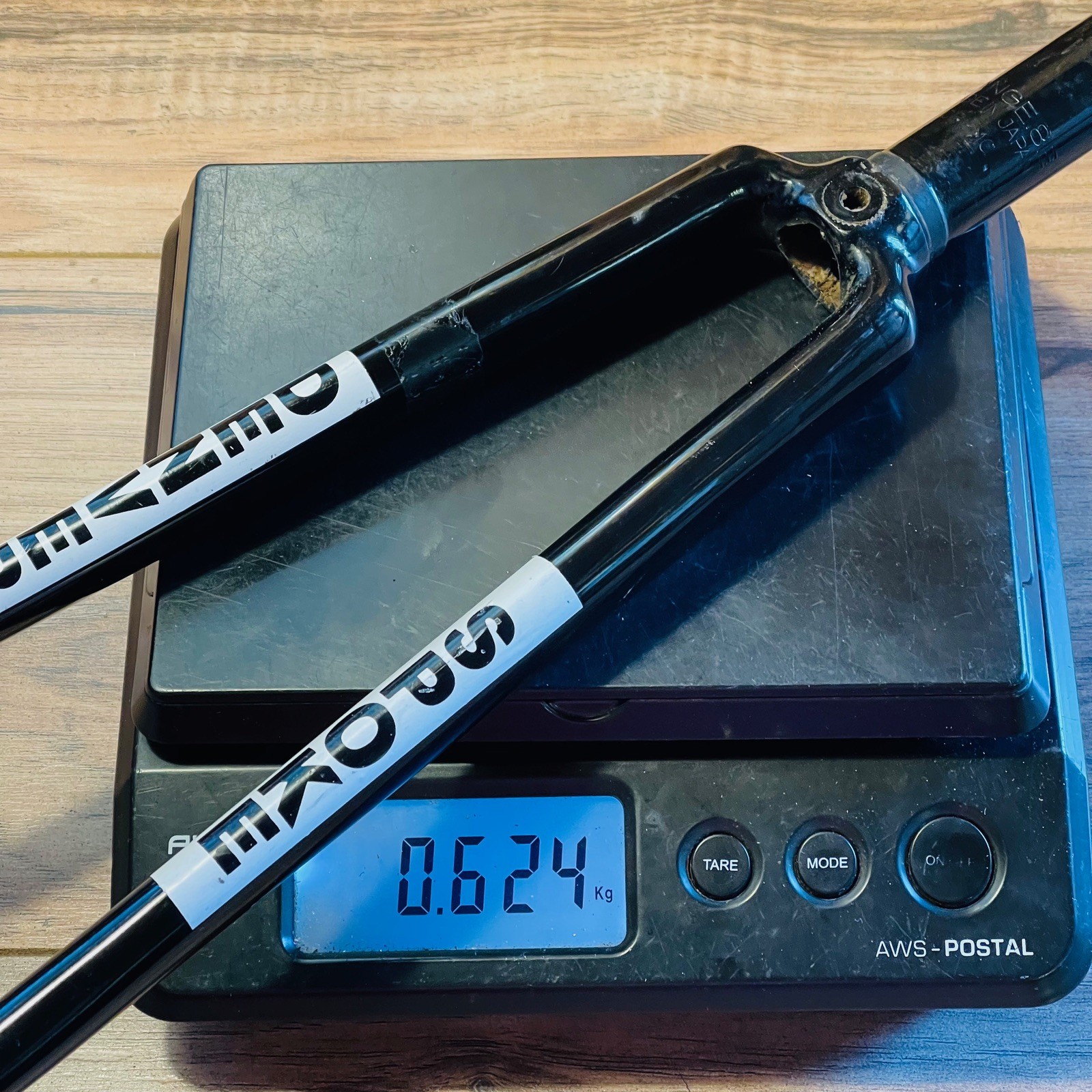 Vintage Tange 8E 700C Road Fork 1-Inch Threaded 131 Steerer Black Chromoly Steel