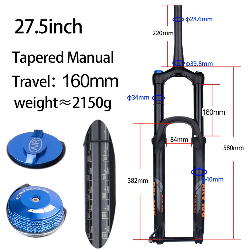 XC DH AM Mountain Bike Suspension Fork 175mm Travel Fork Thru Axle Boost Fork