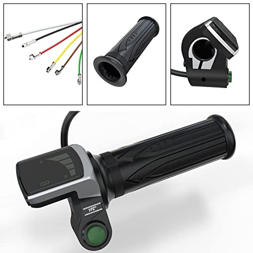 36V Electric Bike Twist Throttle with LCD Voltage Display, Waterproof Ebike