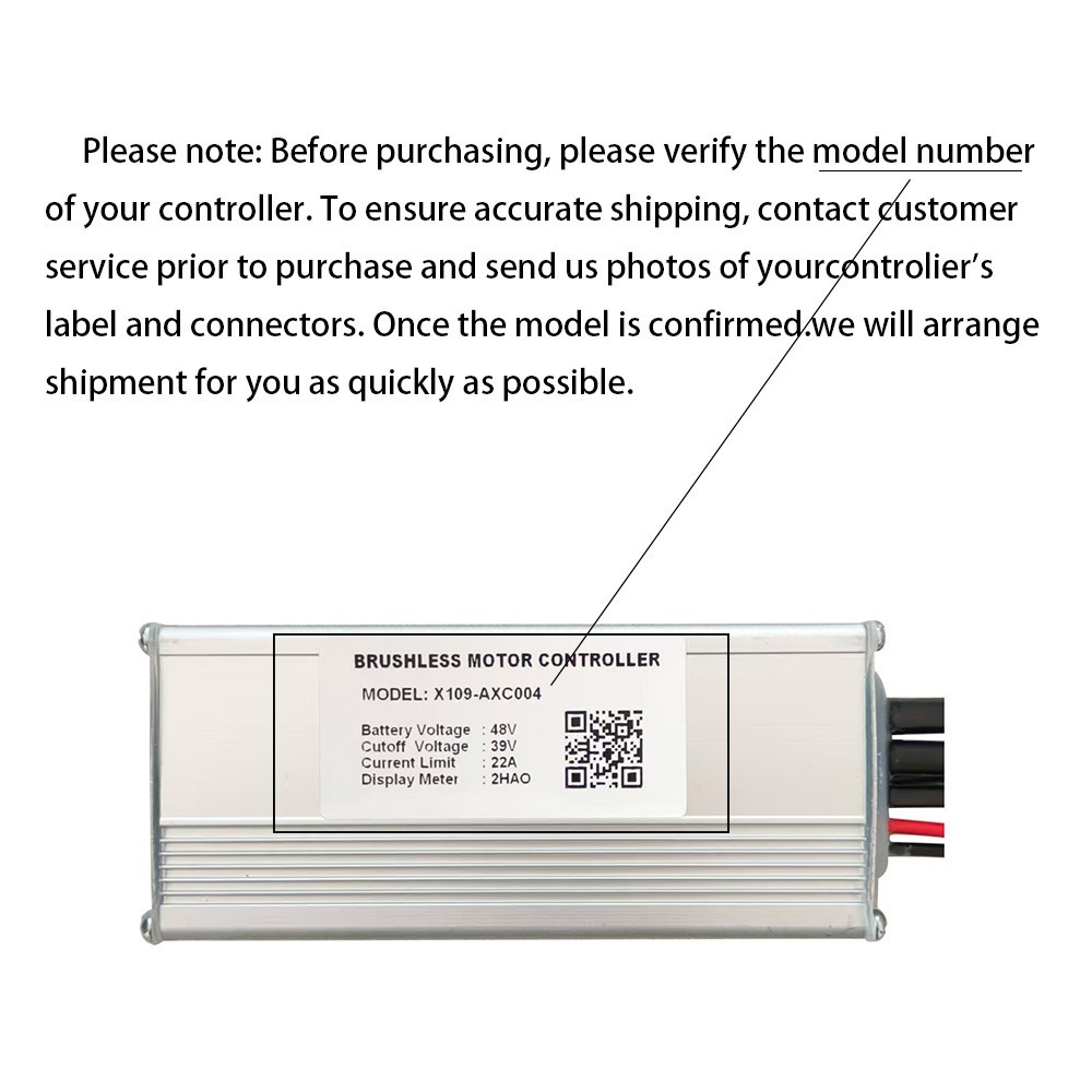 Brushless Motor Controller X109-AXC004 48V 22A Electric Bike Conversion Kit 2HAO