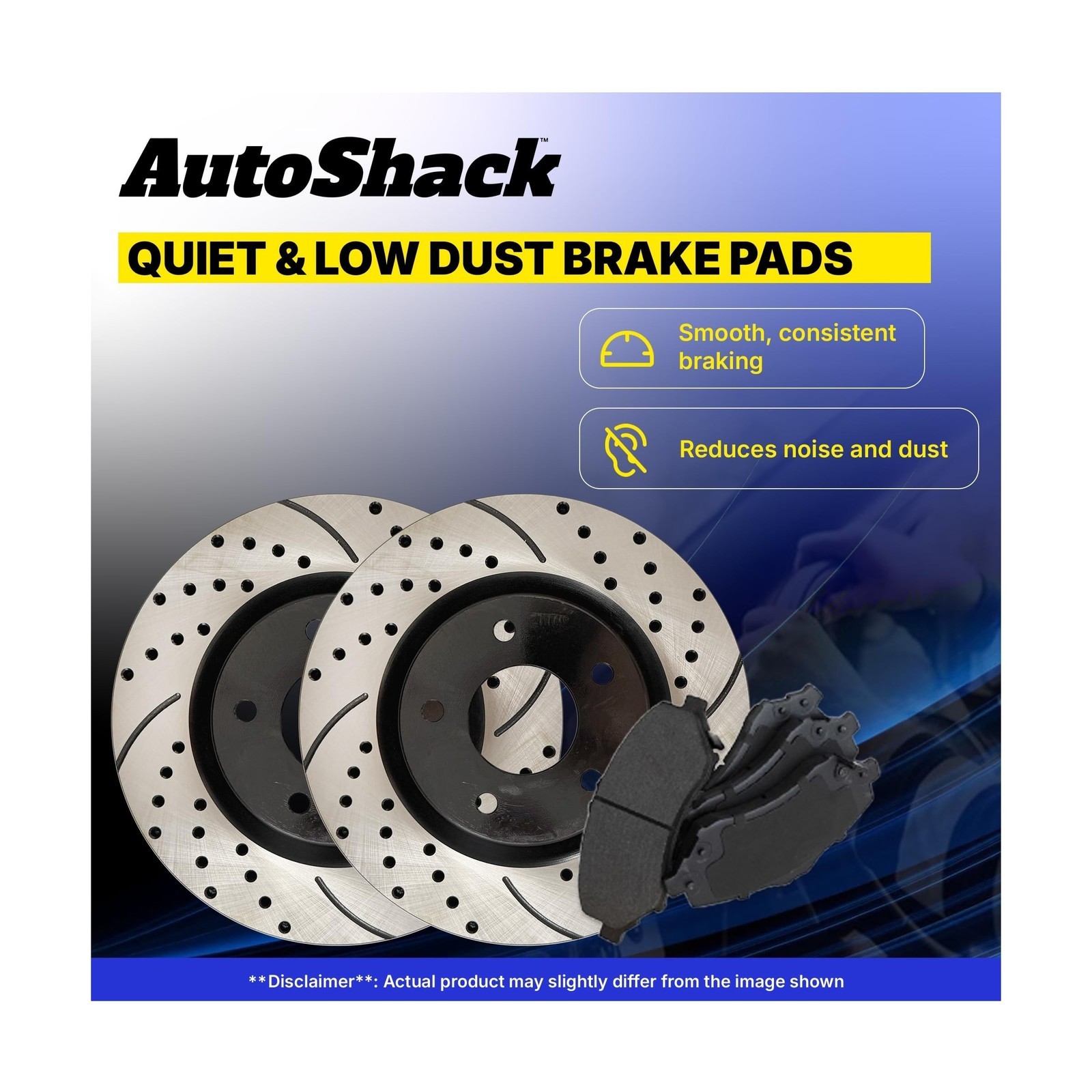 Front Brake Rotors w/ Ceramic Pads – For Honda Pilot 2009-2015
