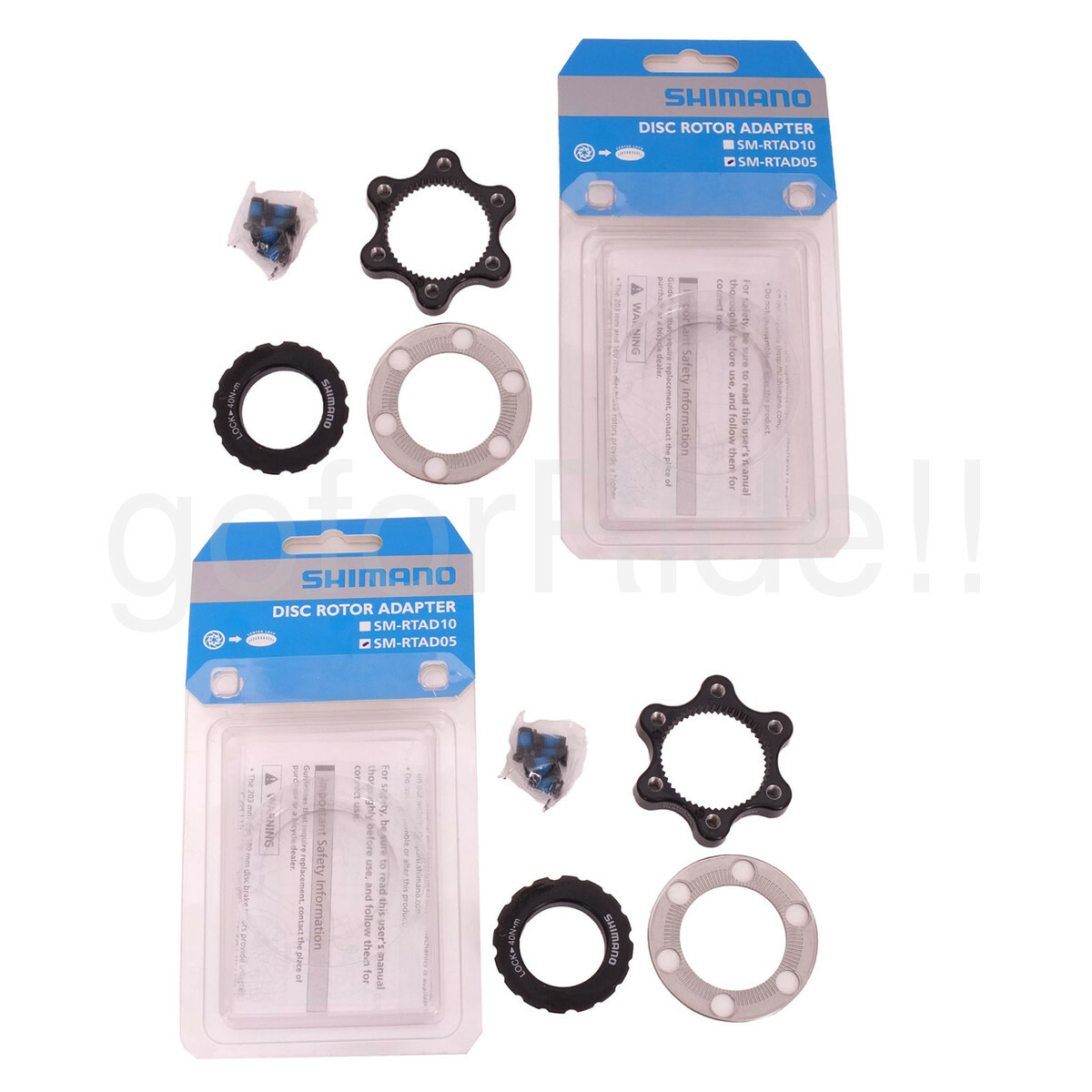 2 pair Shimano Center Lock Hub to 6 Bolt Disc Brake Rotor Adapter SM-RTAD05 NIB