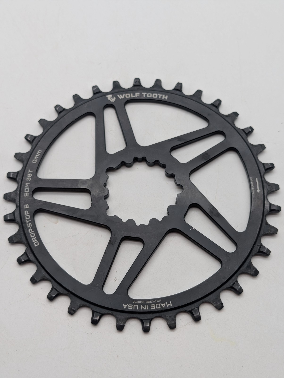 Wolf Tooth Direct Mount Chainring – 36t 0mm Offset, SRAM, Drop-Stop B