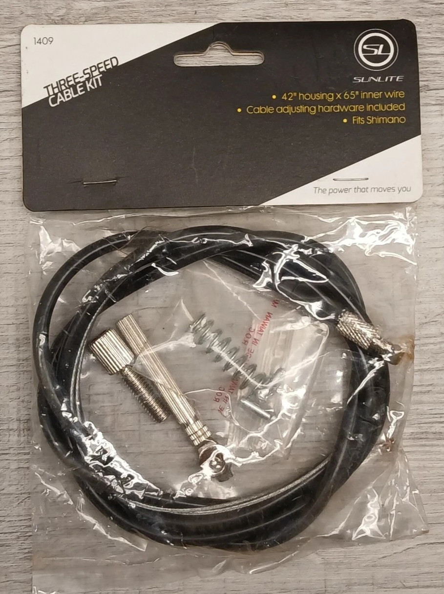 Shimano or Sturmey Archer 3 Speed Cable & Housing & Hardware Kit Sunlite