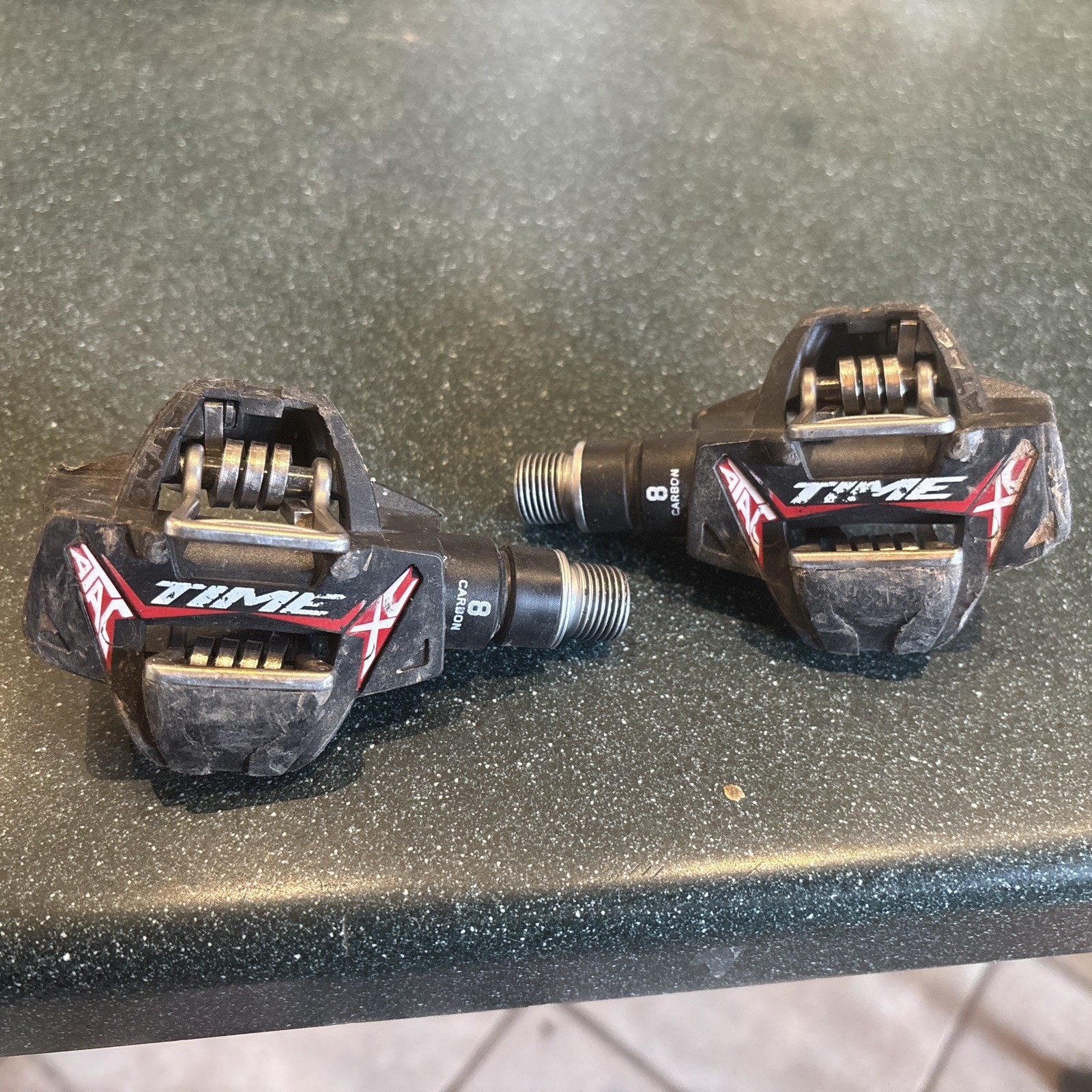 Time ATAC XC 8 XC8 Carbon Clipless Mountain Bike Pedals Black Red
