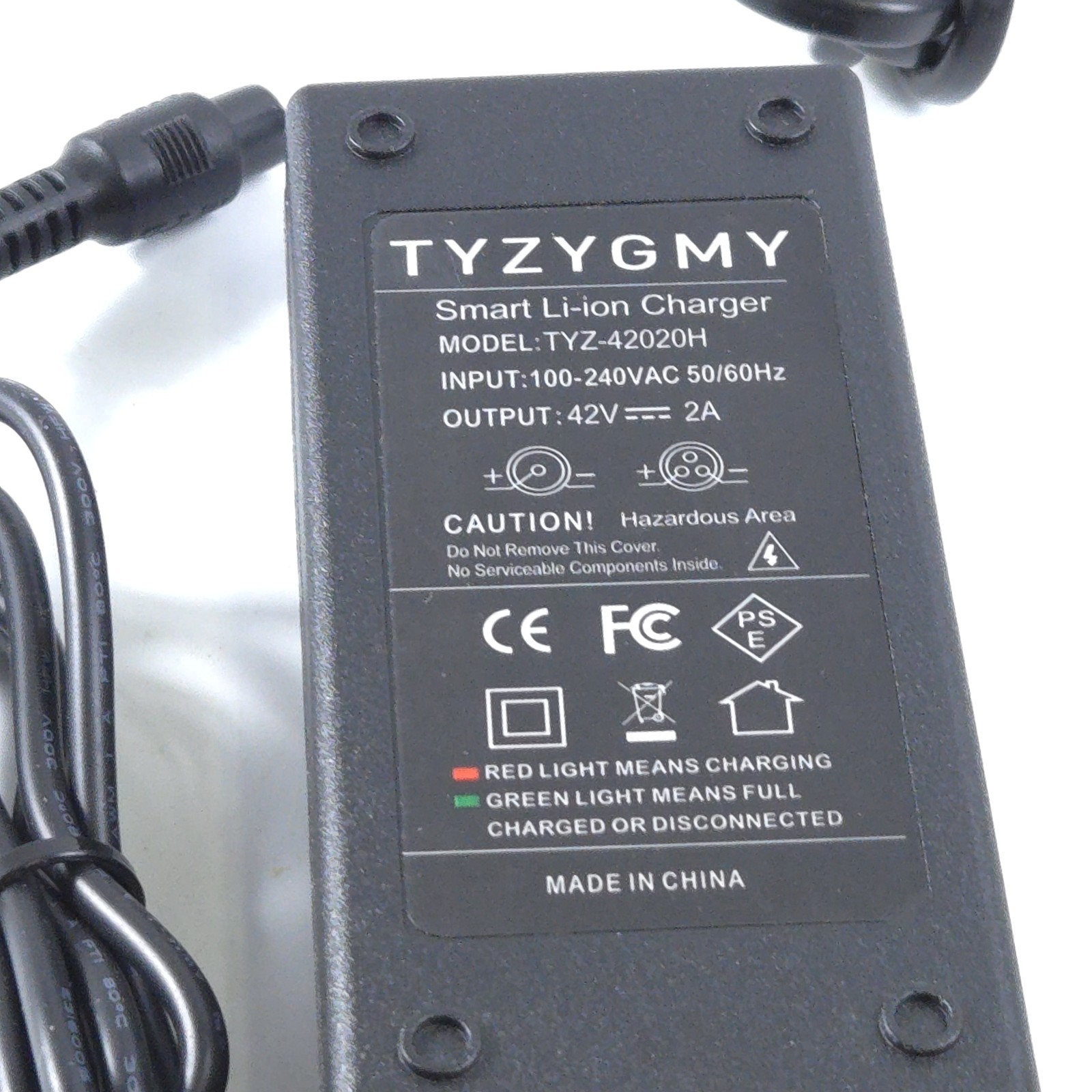 42V 2A Power Adapter 50/60Hz 100-240VAC with 3-Prong Connector for 36V