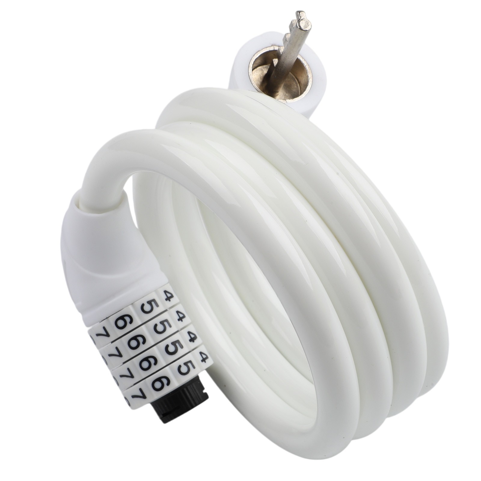 4 Digit Combination Bike Lock 120cm Steel Cable for Bicycle Safety
