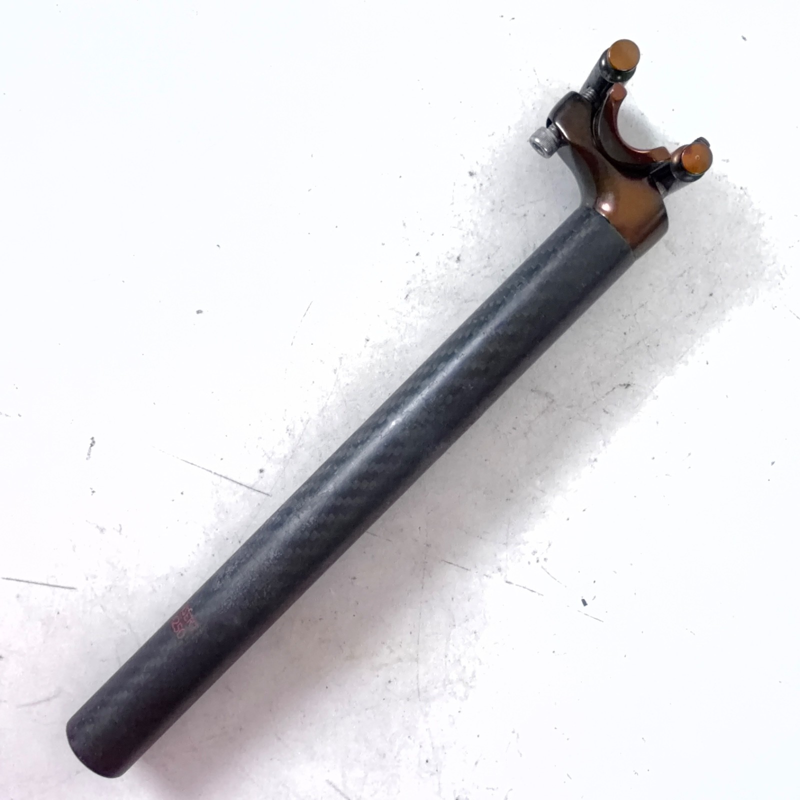 Unbranded Carbon Fiber Adjustable Seatpost Ø27.2/250mm Post, 25mm Setback