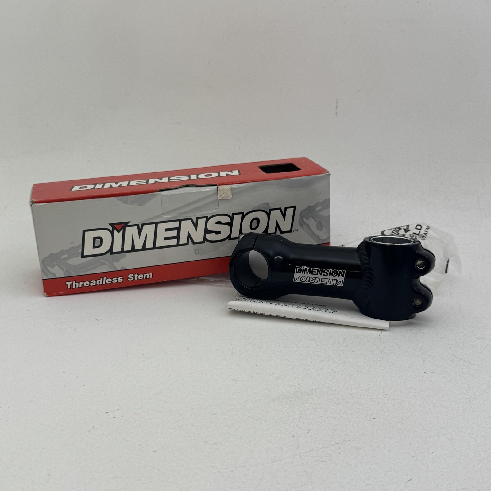 Dimension Threadless Stem SM2313 1in/1-1/8 90mm 90° Black Alloy Road Bike A71