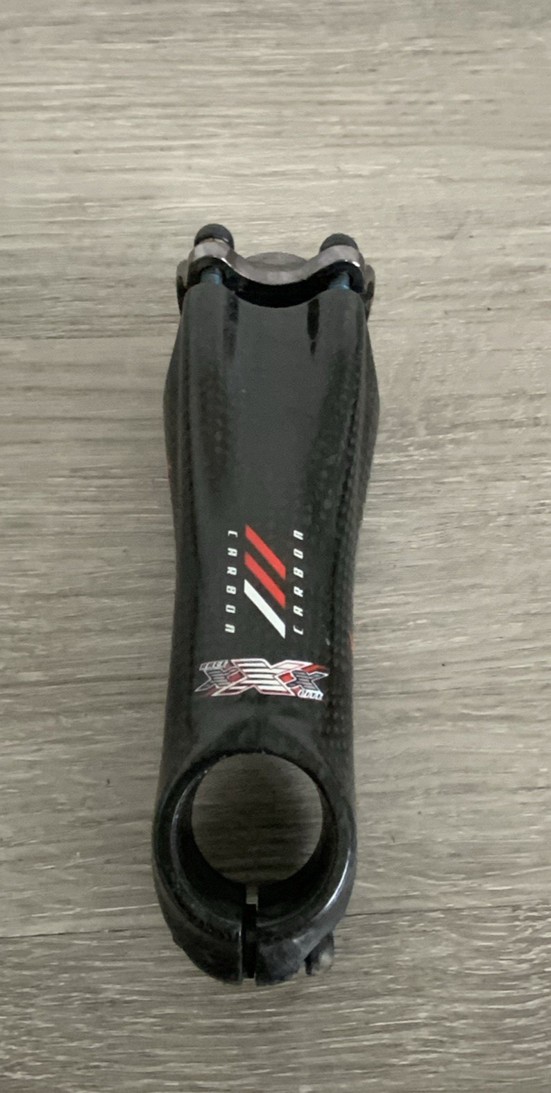 RACE XXX CARBON THREADLESS STEM 110 MM 1 1/8 INCH 31.8 CLAMP 12 DEGREE 158 GRAMS