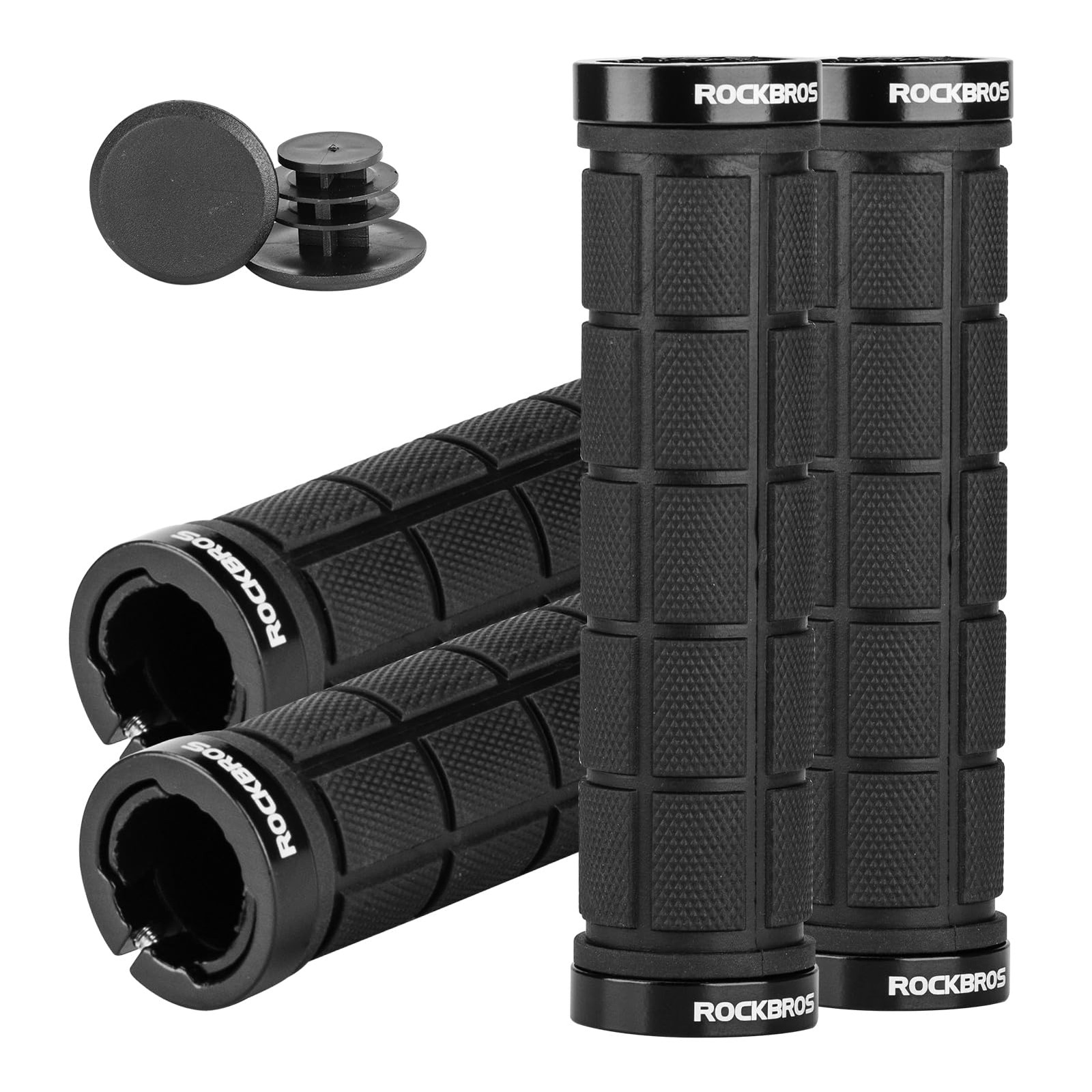 Bicycle Handlebar Grips 4pcs Double Lock On Comfort AntiSlip 22mm