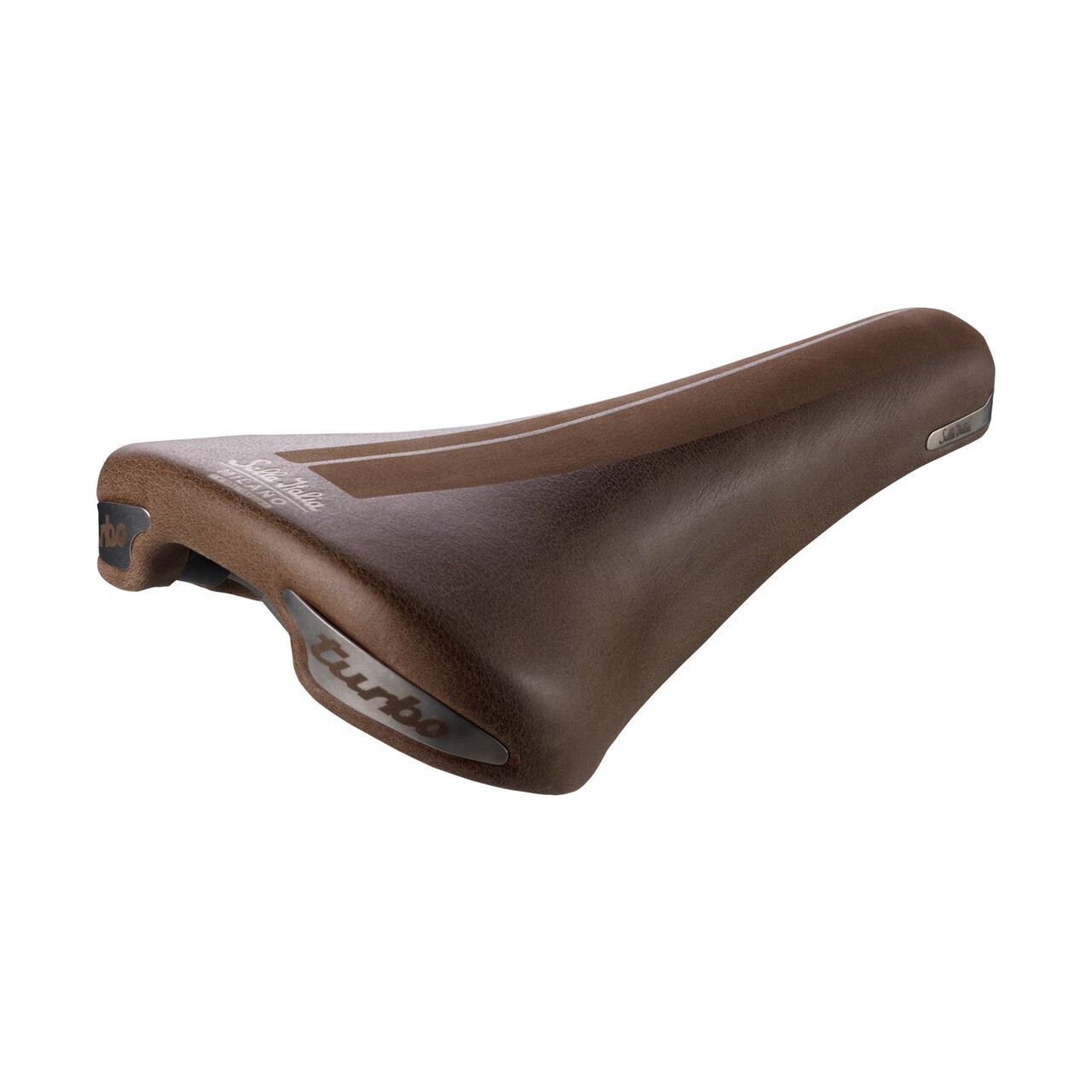 Selle Italia saddle TURBO BULLIT classic brown leather L1 146 275 mm FEC rails
