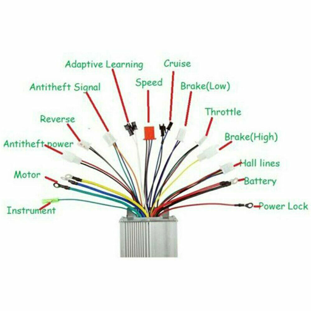 350W500W 36/48V E-bike Scooter DC Motor Brushless Speed Controller Throttle Grip
