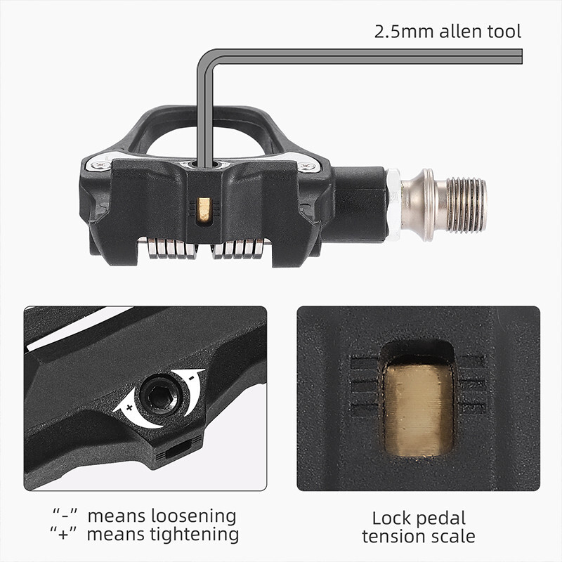 Bike Self-locking Pedals Cycling Clipless Pedals Aluminum Cleats SPD Pedals