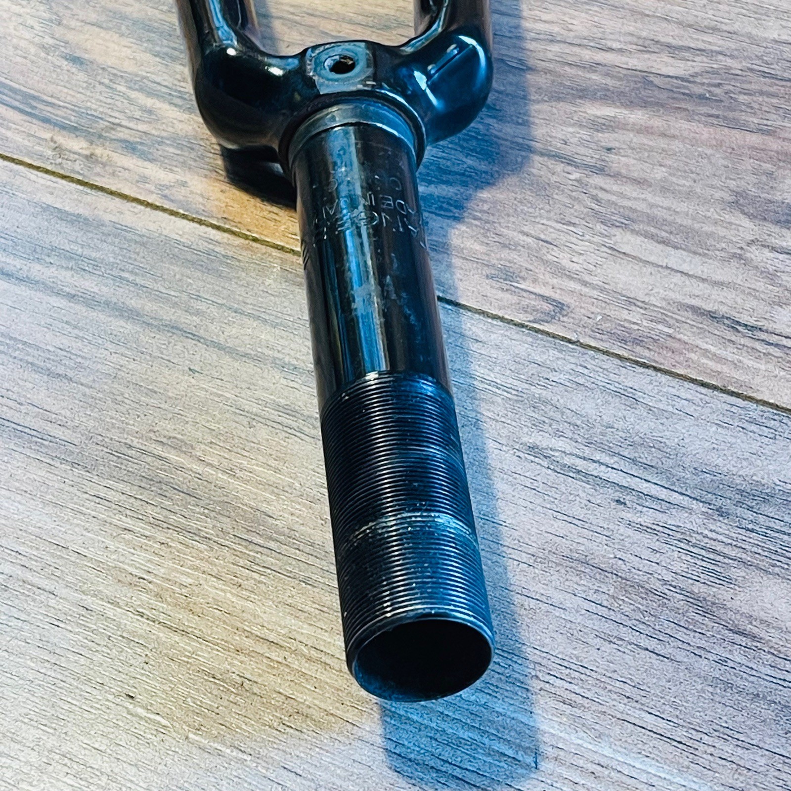 Vintage Tange 8E 700C Road Fork 1-Inch Threaded 131 Steerer Black Chromoly Steel