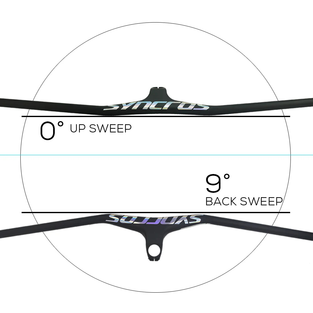 Full Carbon Fibre Mountain Bike Integrated Handlebar with Stem 70-110mm 17Degree