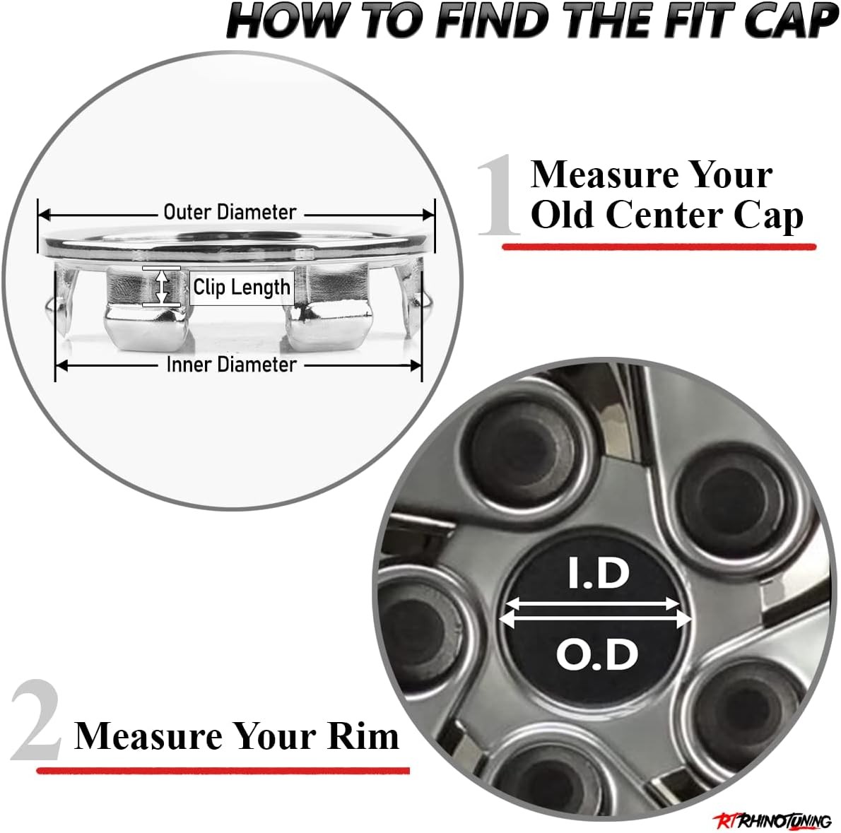 4PCS 75mm Wheel Center Caps OD 74.5mm / 2.93″, ID 70mm / 2.75″ Chrome