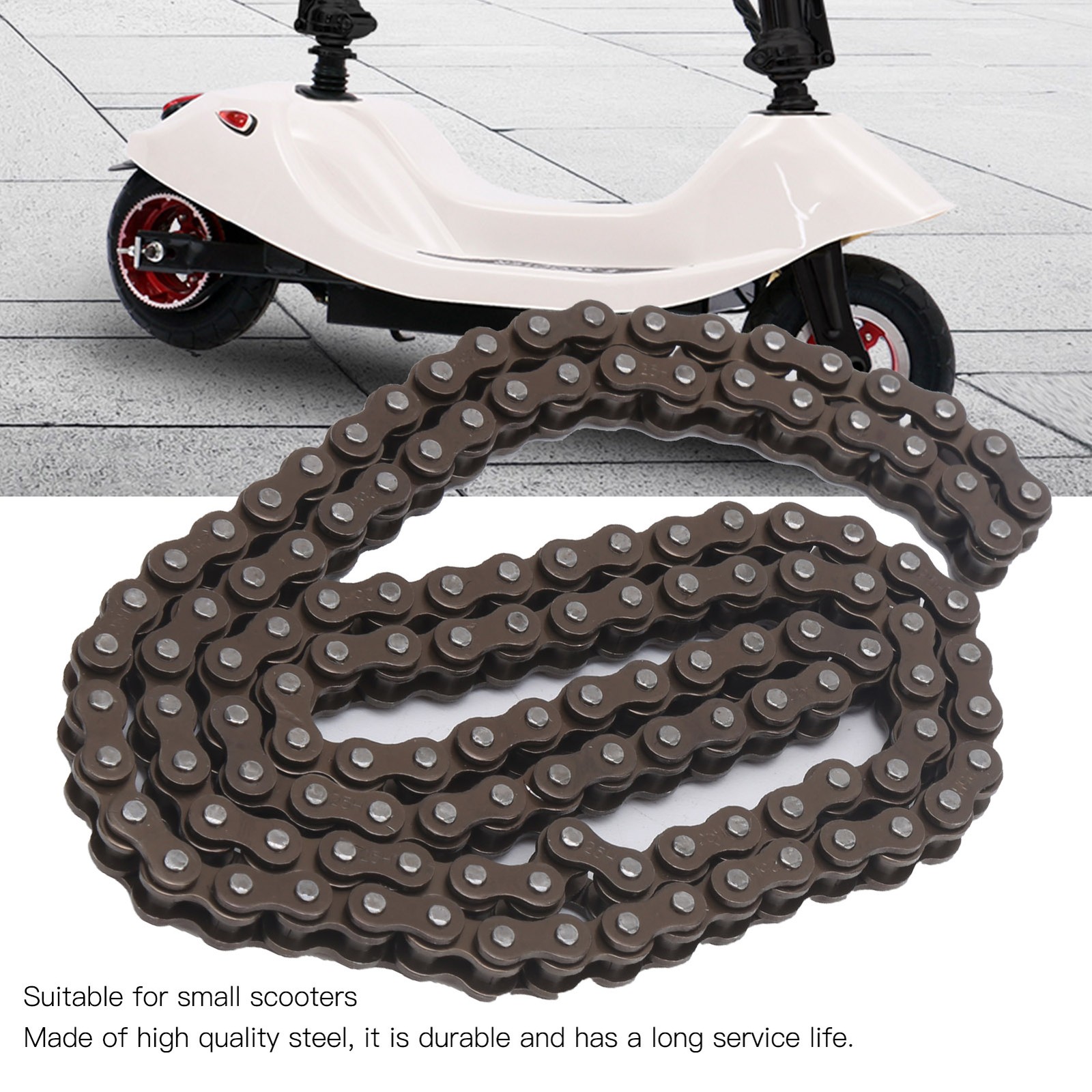 25H 124 Links Heavy Duty Steel Chain Replacement For Electric Scooter For
