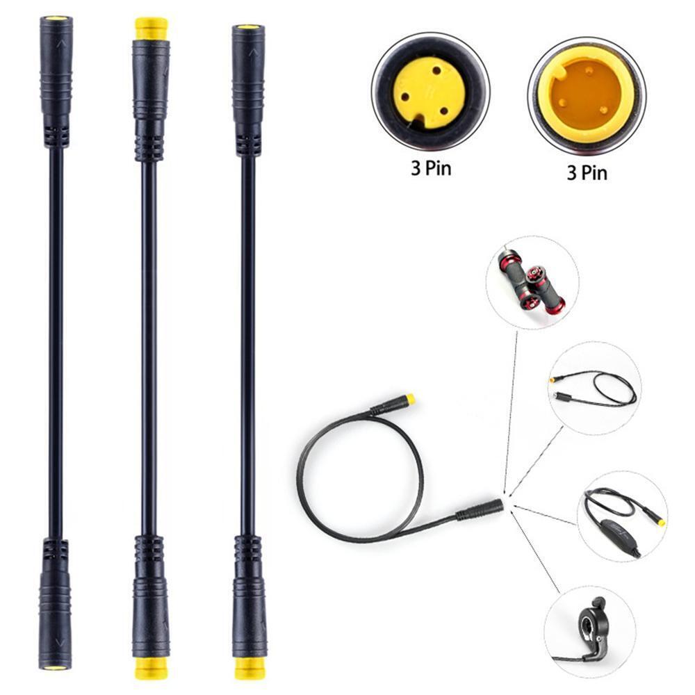 Extension Cable For BAFANG E-Bike Electric Bicycle 3-Pin Sensor Thumb Throttle