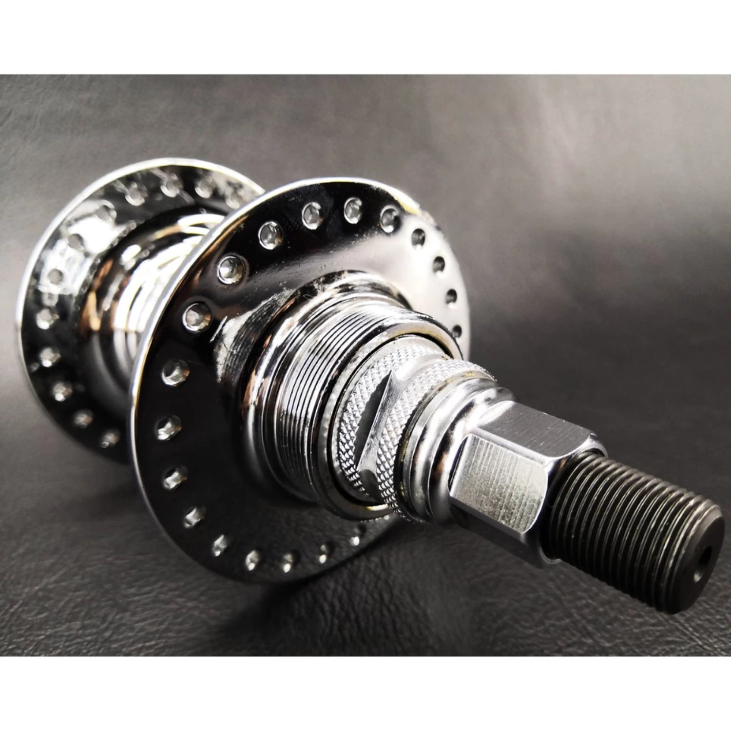 BMX NOS Sunrace Chrome Hub 48 Holes Old School CP 14mm Cr-Mo Axle -FREE SHIPPING