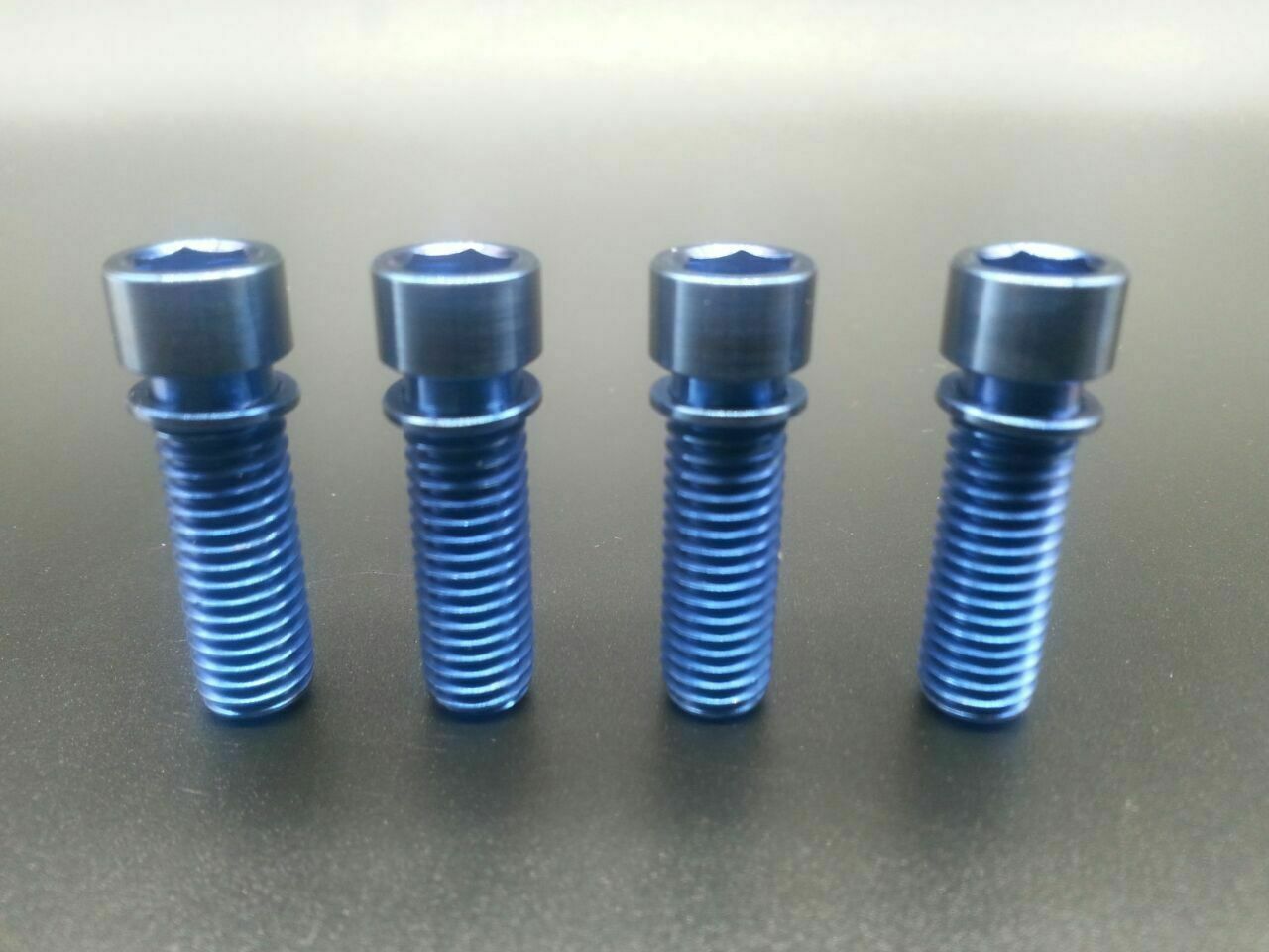 4Pcs/lot M8x25mm Titanium Ti Fit For BMX Stem Bolts Allen Hex Head Screw Washer