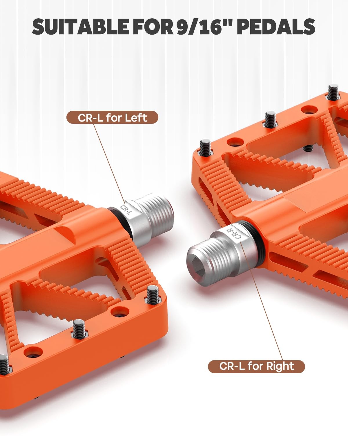 Bike Pedals, Mountain MTB BMX Pedals, 9/16″ Bicycle Pedals, Lightweight Non-S…