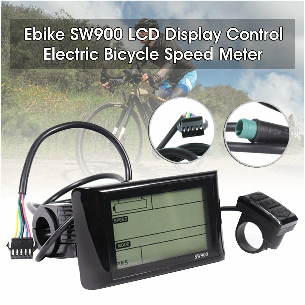 SW900 LCD Display for E-Bike – Compatible with 24V 36V 48V Electric Bicycle SUK