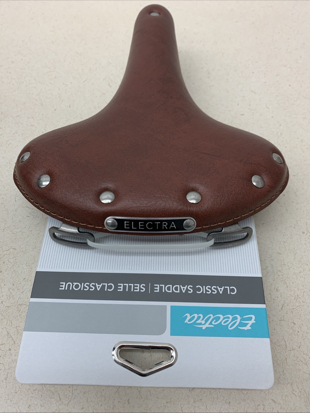 NEW Electra Classic Bicycle Saddle Bike Seat Faux Leather Brown BROOKS Style