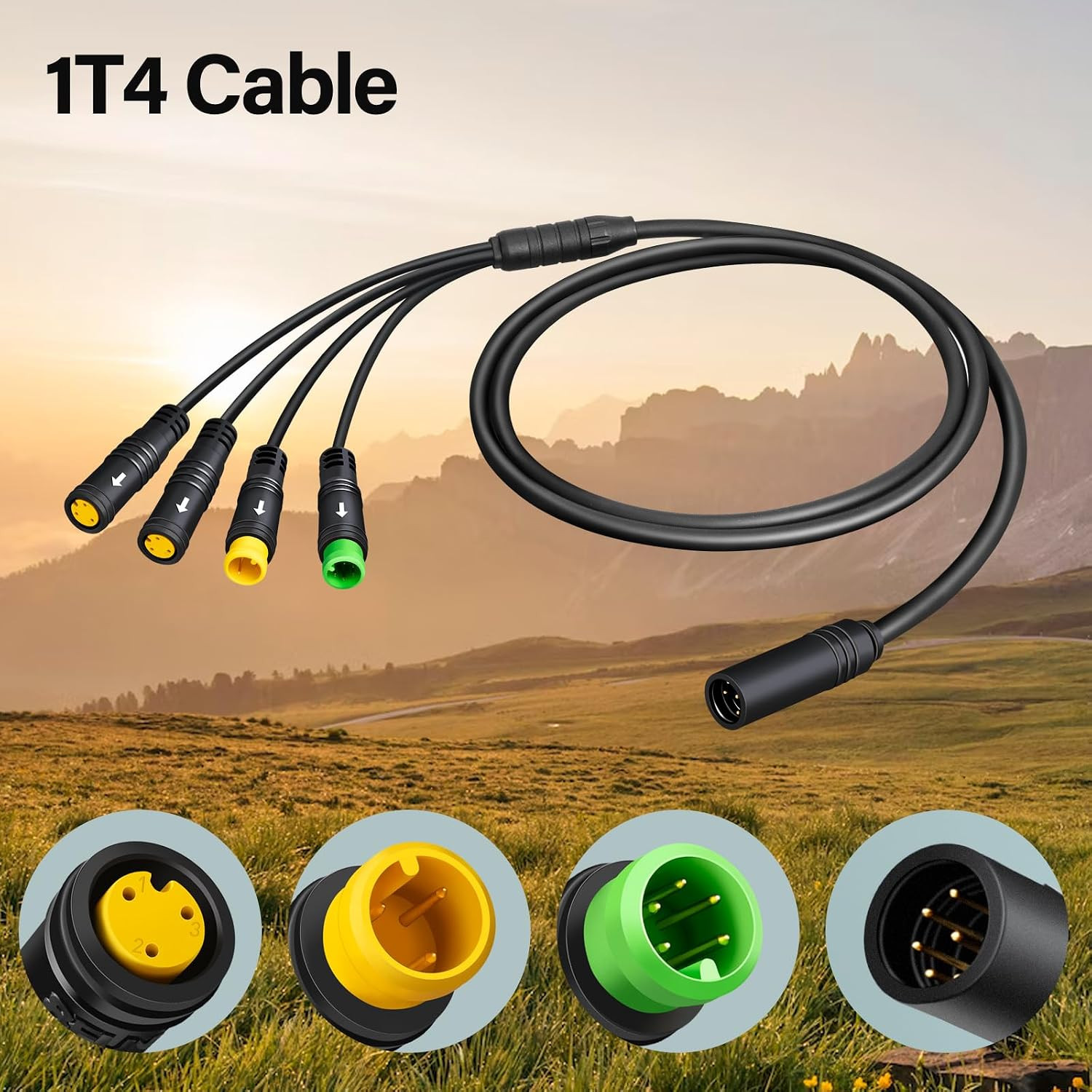 1T4 Cable Ebike Wiring Harness for BAFANG BBS01B BBS02B BBS HD Mid Drive Motor U