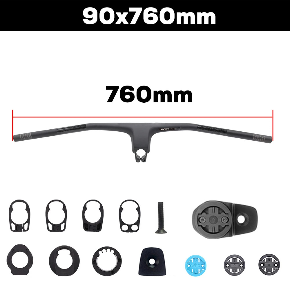 Carbon Flat T-Bar MTB Integrated Cockpit -20 Degree External Cable 720-780mm