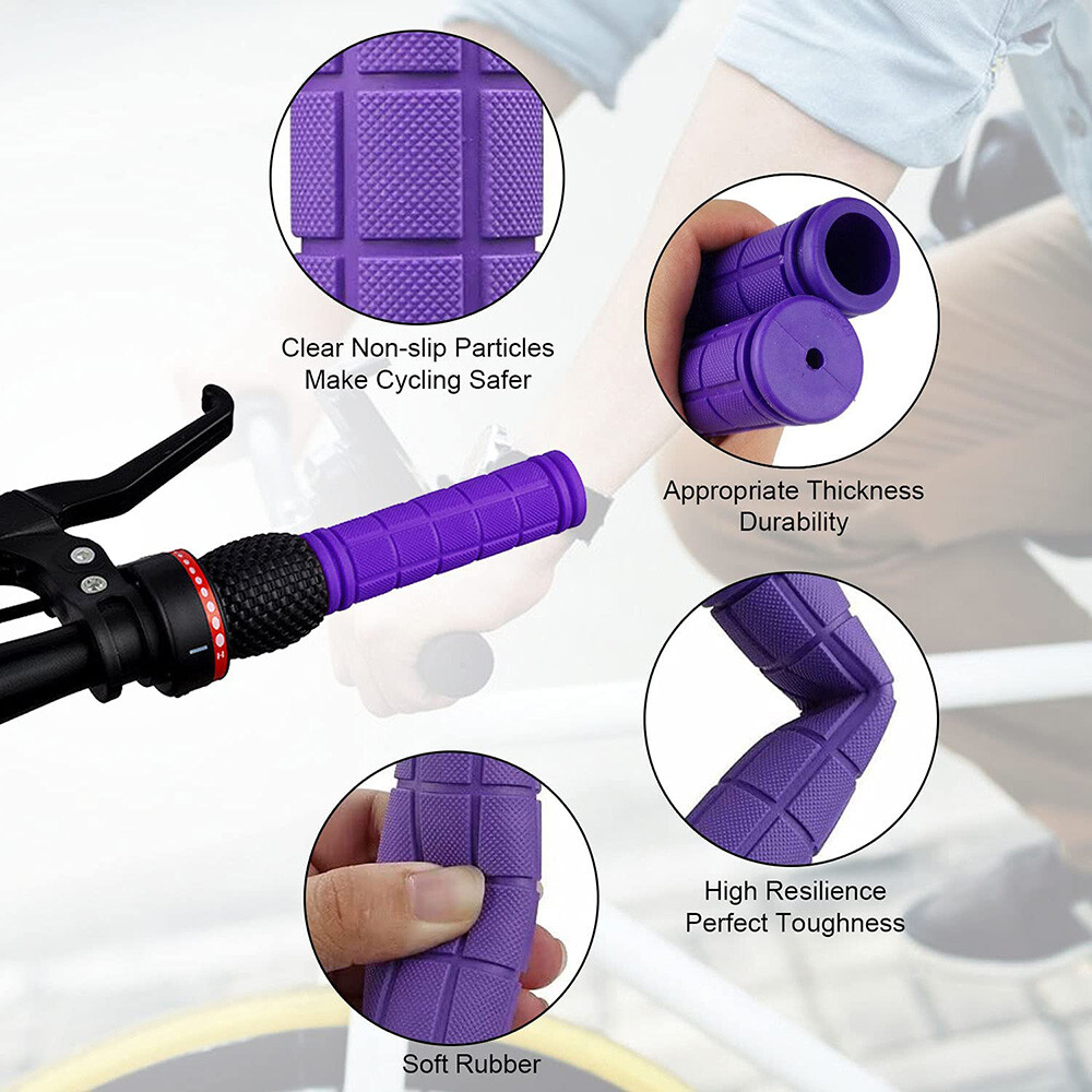 1 Pair MTB Bike Grips Mountain Bicycle Bike Handle Handlebar Soft Rubber Bar End