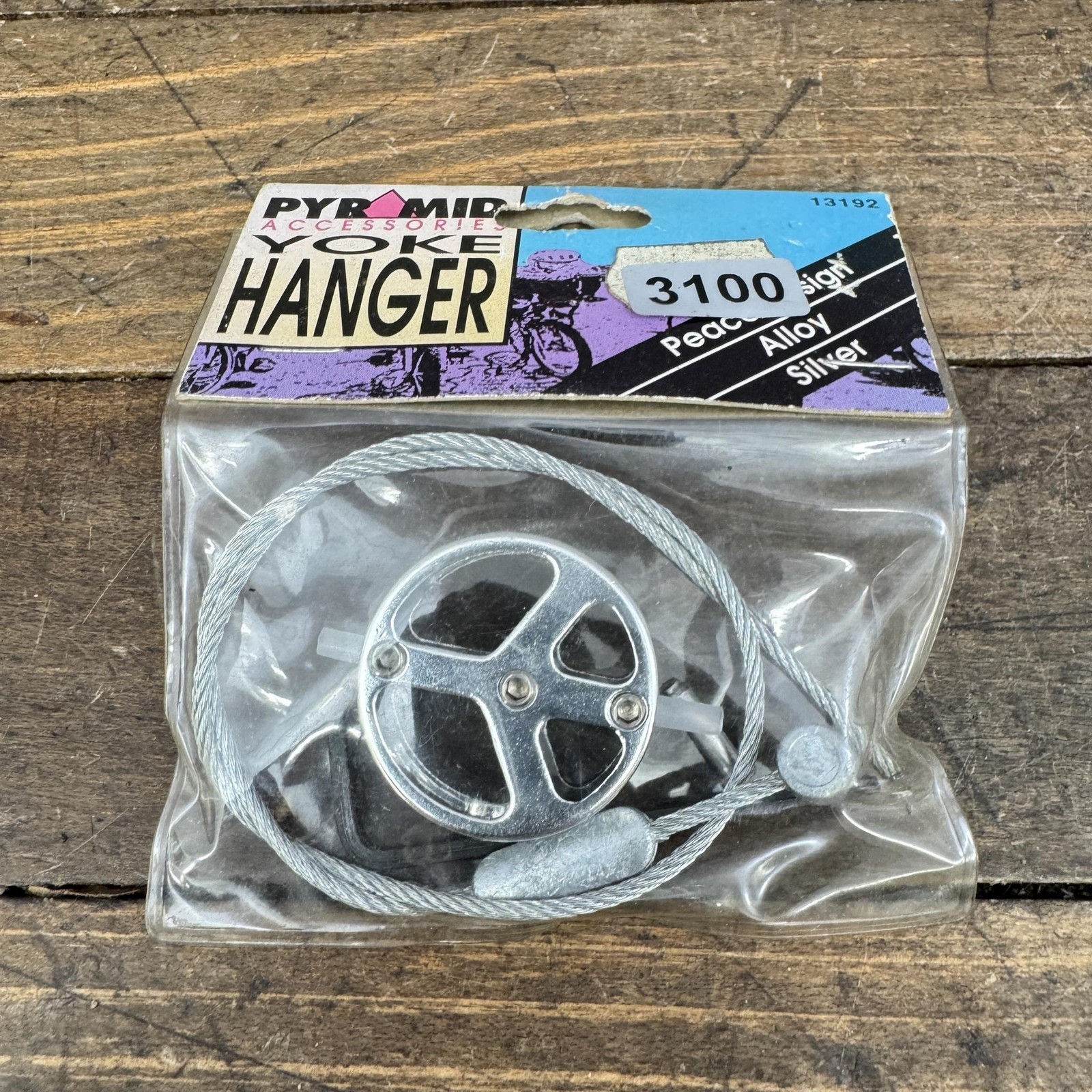 Vintage Brake Cable Hanger Peace Sign NOS Silver Mojo Straddle BMX 90s MTB