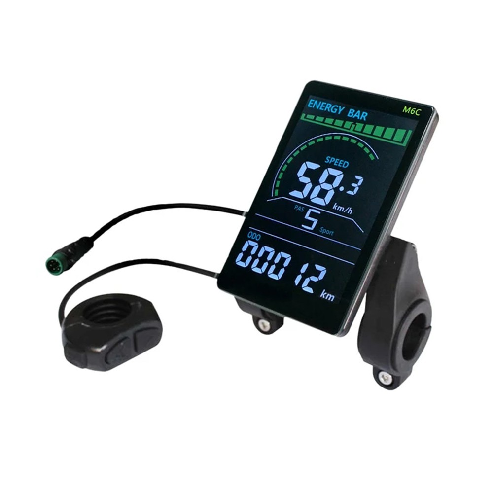24V 36V 48V 60V M6C Electric Bike LCD Display Meter Color Screen 5pin UART2