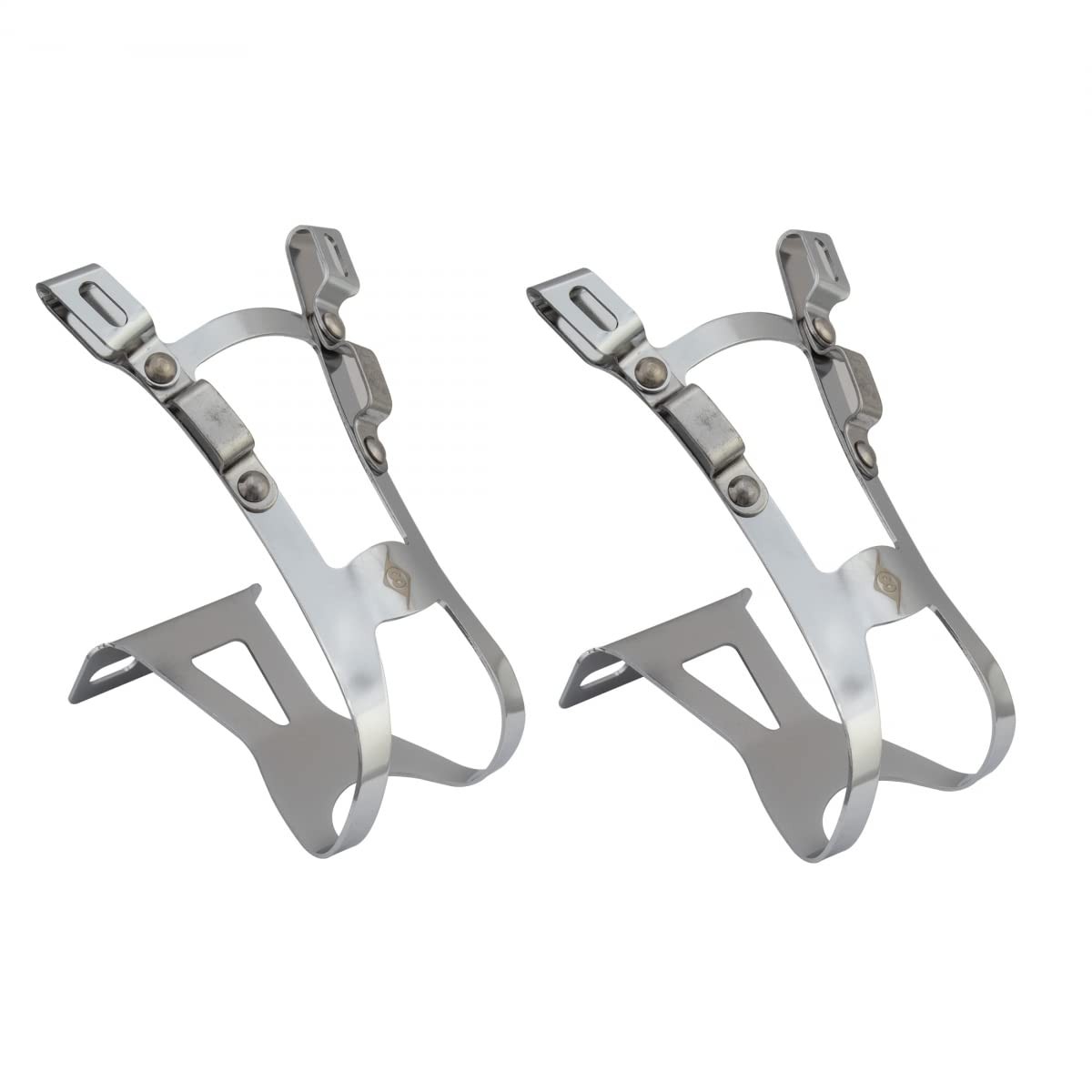 Double Steel Toe Clips, Chrome Plated