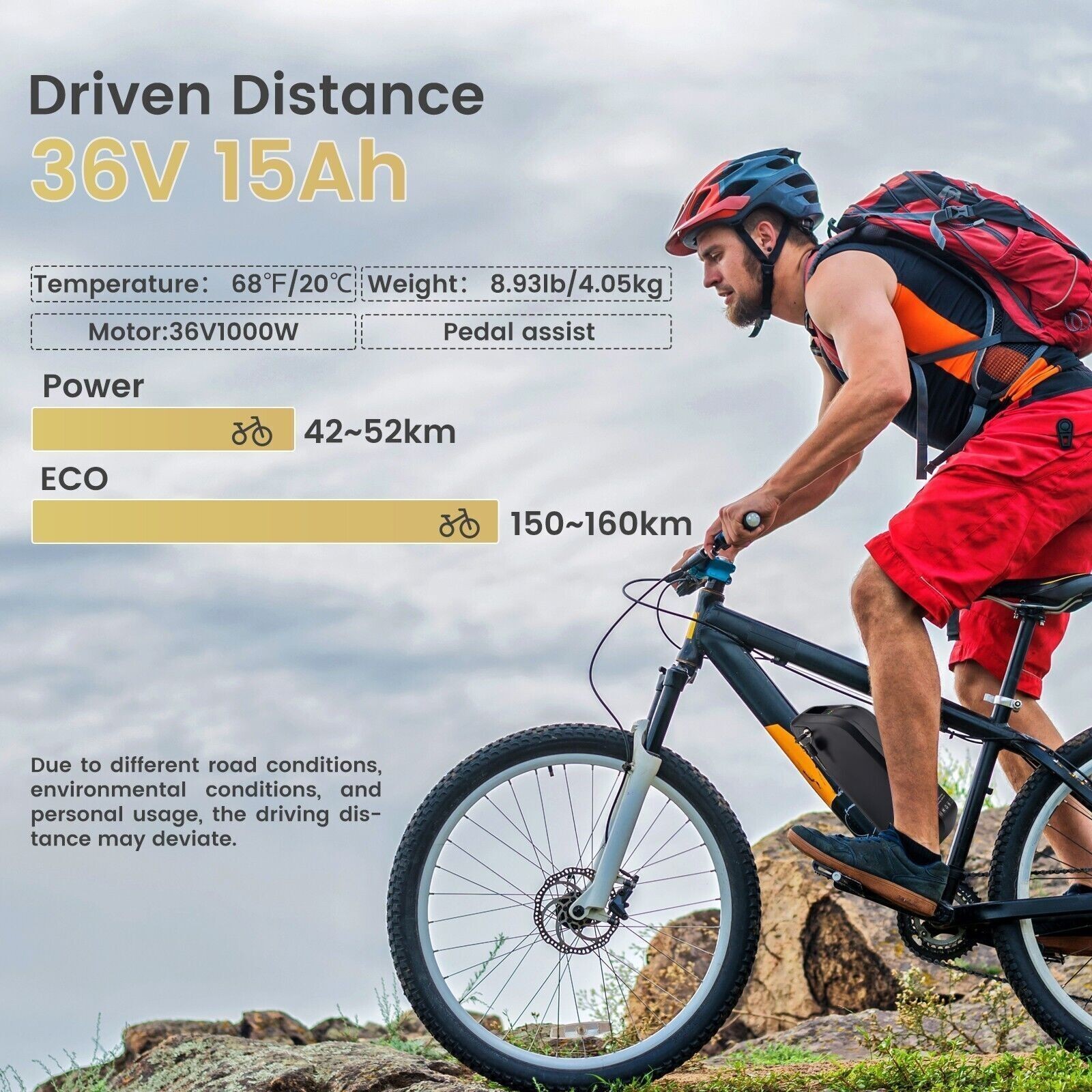 52V 48V 36V 10Ah 15Ah 20Ah 0-2000W Ebike Battery for Electric Bike Lithium 5Pin